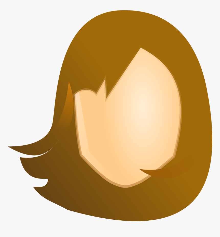 Woman, Female, Face, Faceless, Head, Brown, Hair - Female Head Clip Art, HD Png Download, Free Download