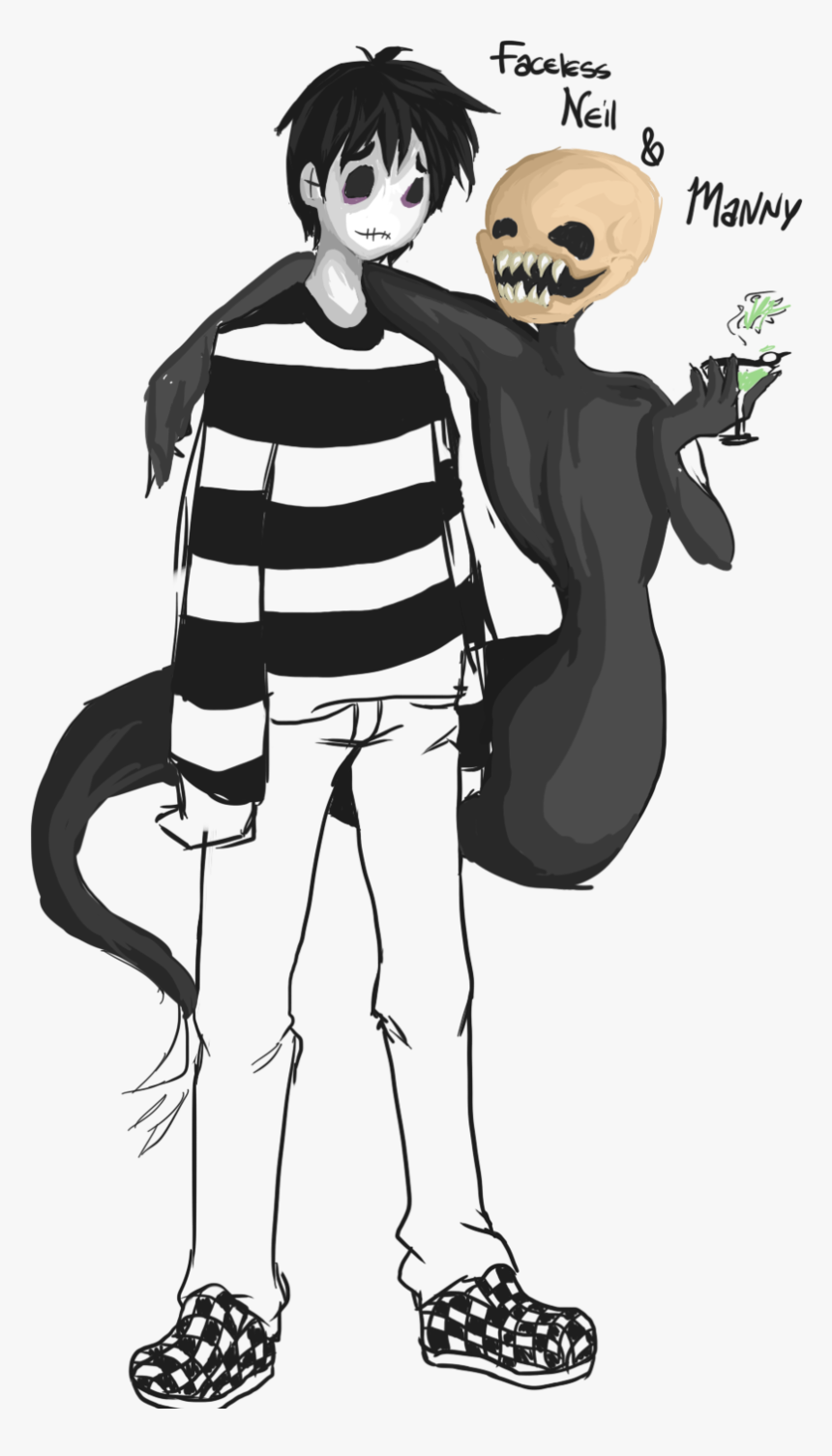 Faceless Neil And Manny By Hikaella , Png Download - Faceless Neil X Manny, Transparent Png, Free Download