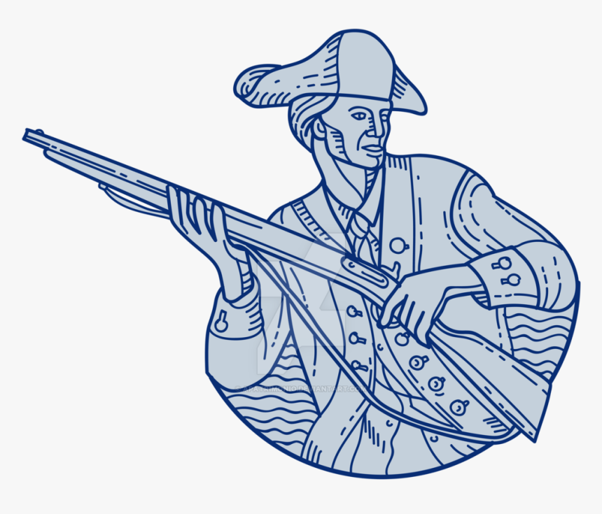 Minuteman Drawing Patriot - Musketman Art, HD Png Download, Free Download