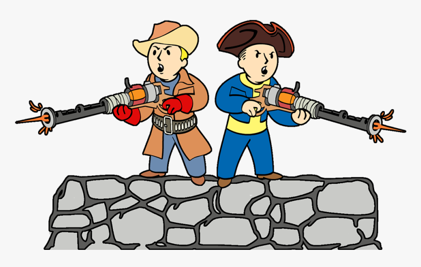 Minuteman Drawing Cartoon - Defending A Castle, HD Png Download, Free Download