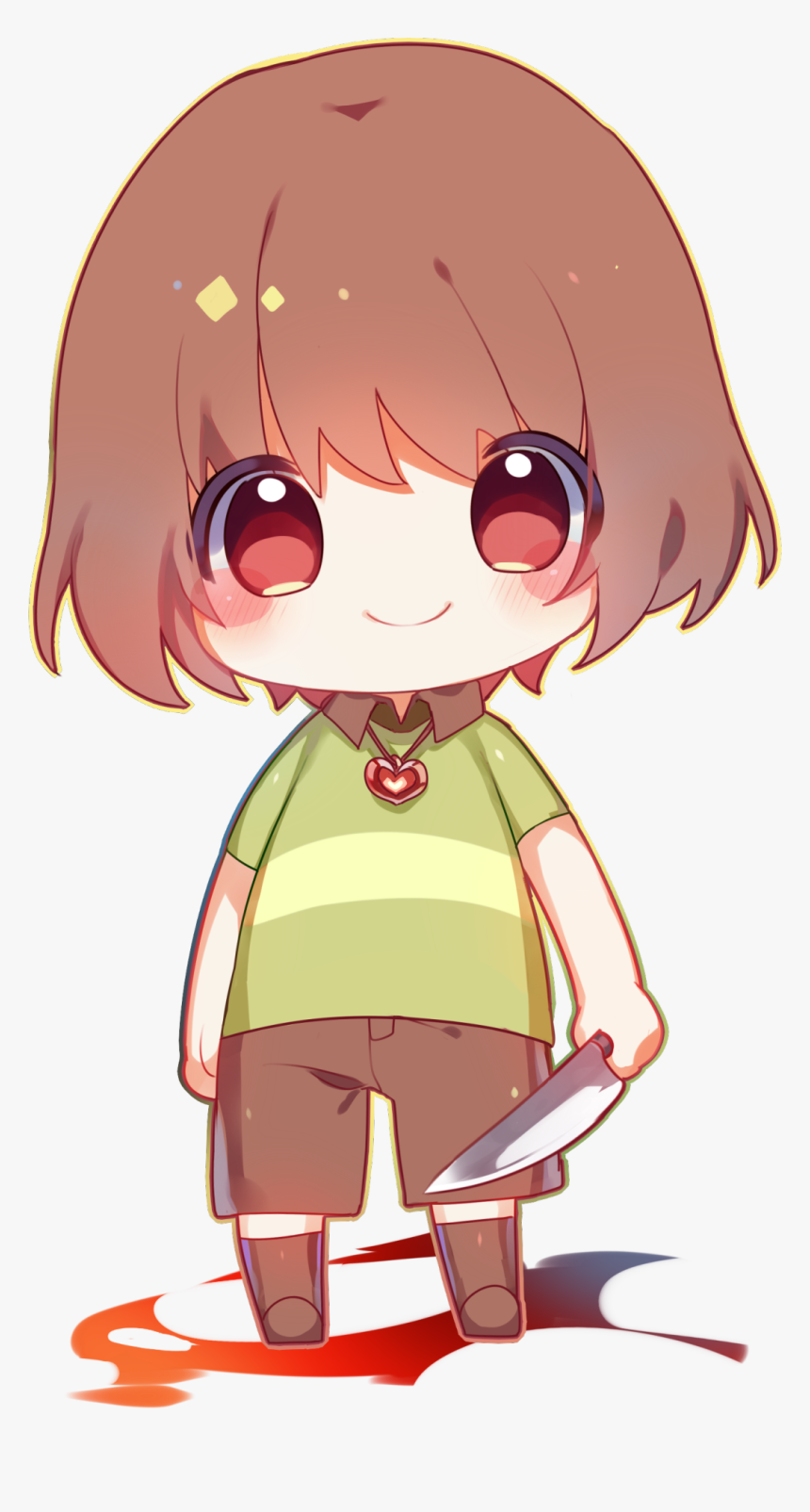 Clipart Free Library Chibi Transparent Undertale - Chara Undertale Chibi, HD Png Download, Free Download