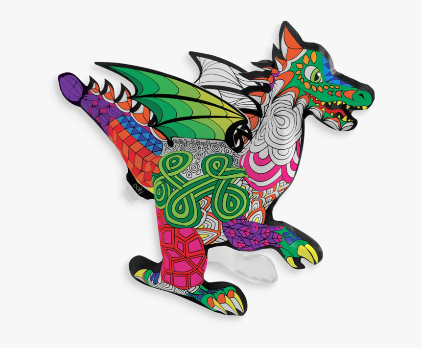 Fantastic Dragon 3d Colourables Ooly, HD Png Download, Free Download