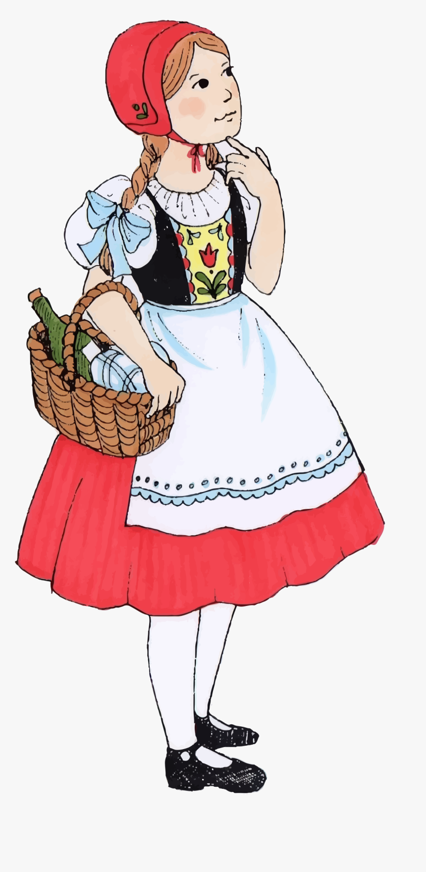 Rotkappchen German Little Red Riding Hood Clip Arts - Little Red Riding Hood Png, Transparent Png, Free Download