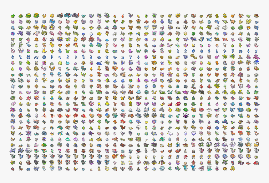 All Pokemon Pixel Sprites, HD Png Download, Free Download
