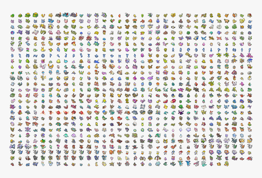 All Pokemon Pixel Sprites, HD Png Download - kindpng