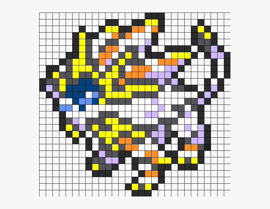 Solgaleo Pokemon Sprite Perler Bead Pattern Bead Pixel