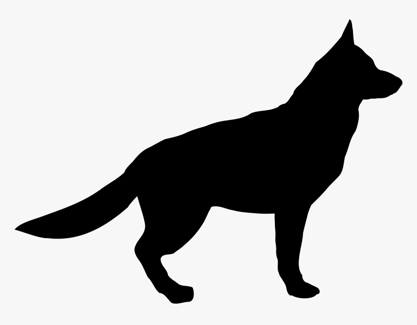 German Shepherd, Sheep-dog, Alsatian, Dog, Doggy - German Shepherd Silhouette Clip Art, HD Png Download, Free Download