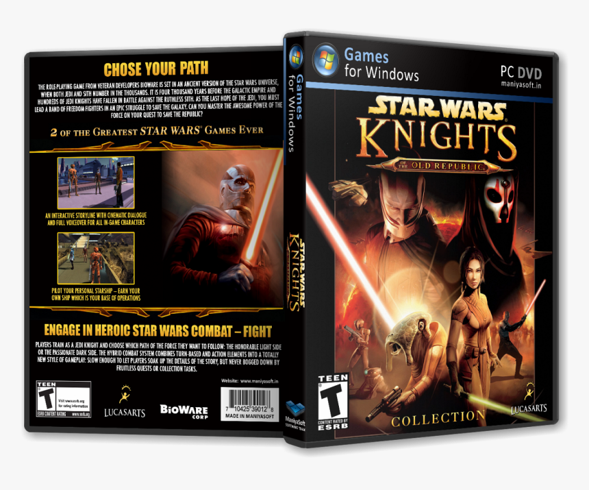 Knights Of The Old Republic Box Cover - Knights Of The Old Republic Pc Box, HD Png Download, Free Download