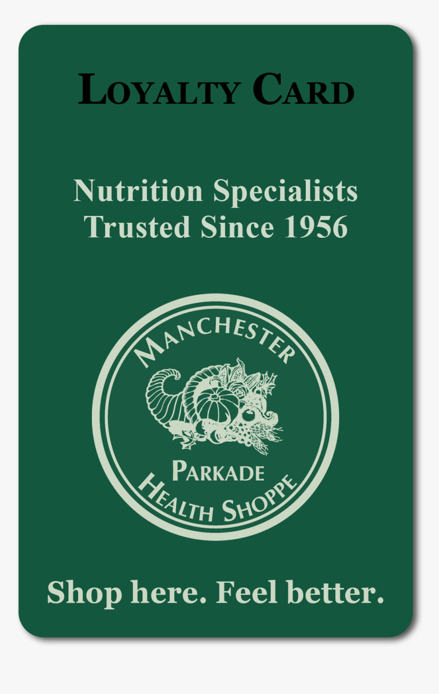 Manchester Parkade Health Shoppe Loyalty Card 2019 - Book, HD Png Download, Free Download
