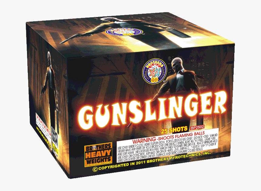 Brothers Pyrotechnics 500 Gram Cake Gunslinger - Brothers Fireworks, HD Png Download, Free Download