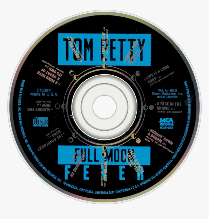 Tom Petty Full Moon Fever Cd Disc Image - Cd, HD Png Download, Free Download