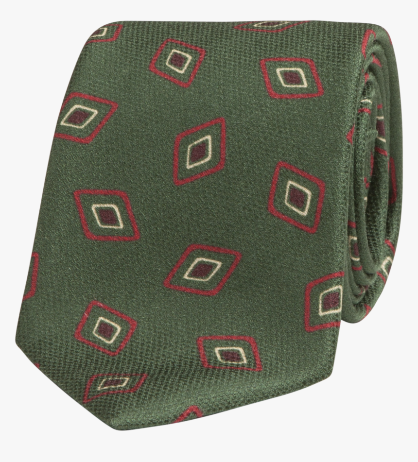 Green Print Silk Tie - Woolen, HD Png Download, Free Download