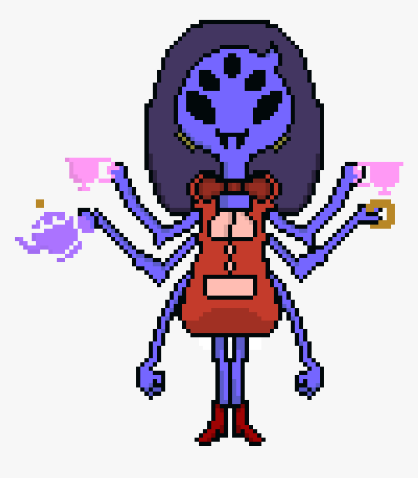 Muffet Pixel Art Grid, HD Png Download, Free Download