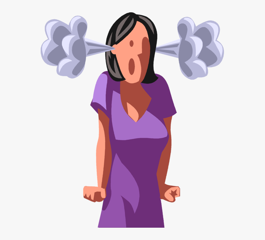 Vector Illustration Of Frustrated Businesswoman Blows - Illustration, HD Png Download, Free Download