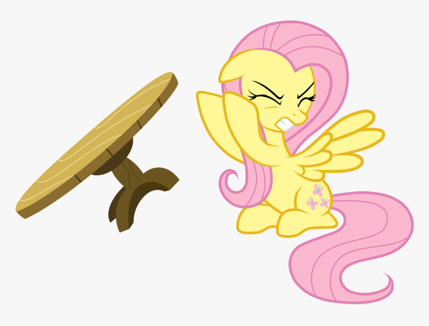 Fluttershy Pinkie Pie Rainbow Dash Table Pony Mammal - My Little Pony Frustrated, HD Png Download, Free Download
