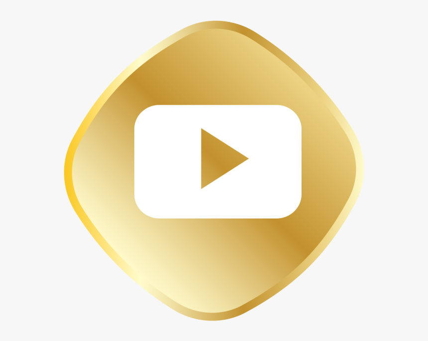Youtube Logo Png Gold - Circle, Transparent Png, Free Download