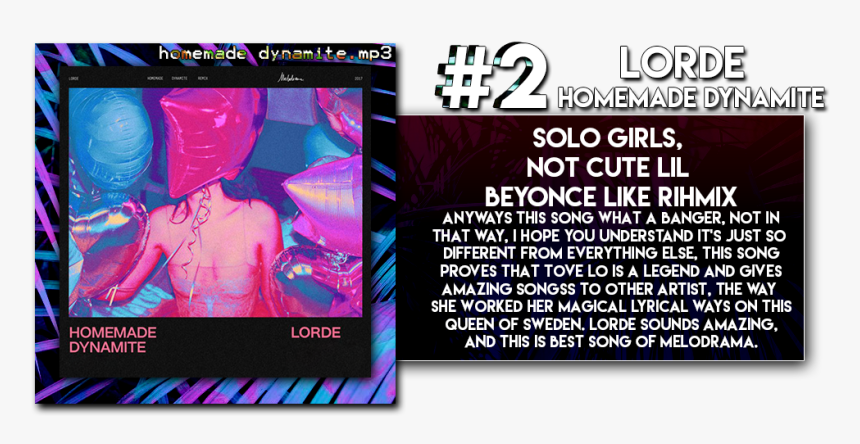 Homemade Dynamite Lorde Remix, HD Png Download, Free Download