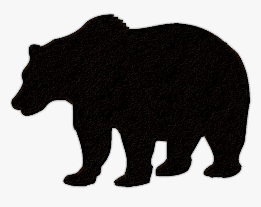 Transparent Grizzly Bear Png - Bear Silhouette No Background, Png Download, Free Download