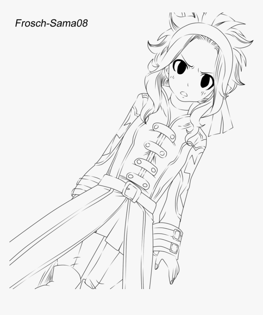 Fairy Tail Juvia Coloring Page - Fairy Tail Levy Lineart, HD Png Download, Free Download