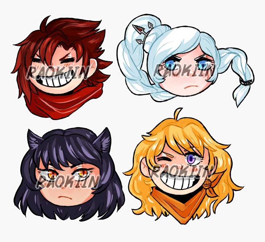 Team Rwby Sticker Designs - Cartoon, HD Png Download, Free Download