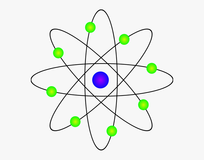 Atom Model Vector Clip Art - O Atomo De Rutherford, HD Png Download, Free Download