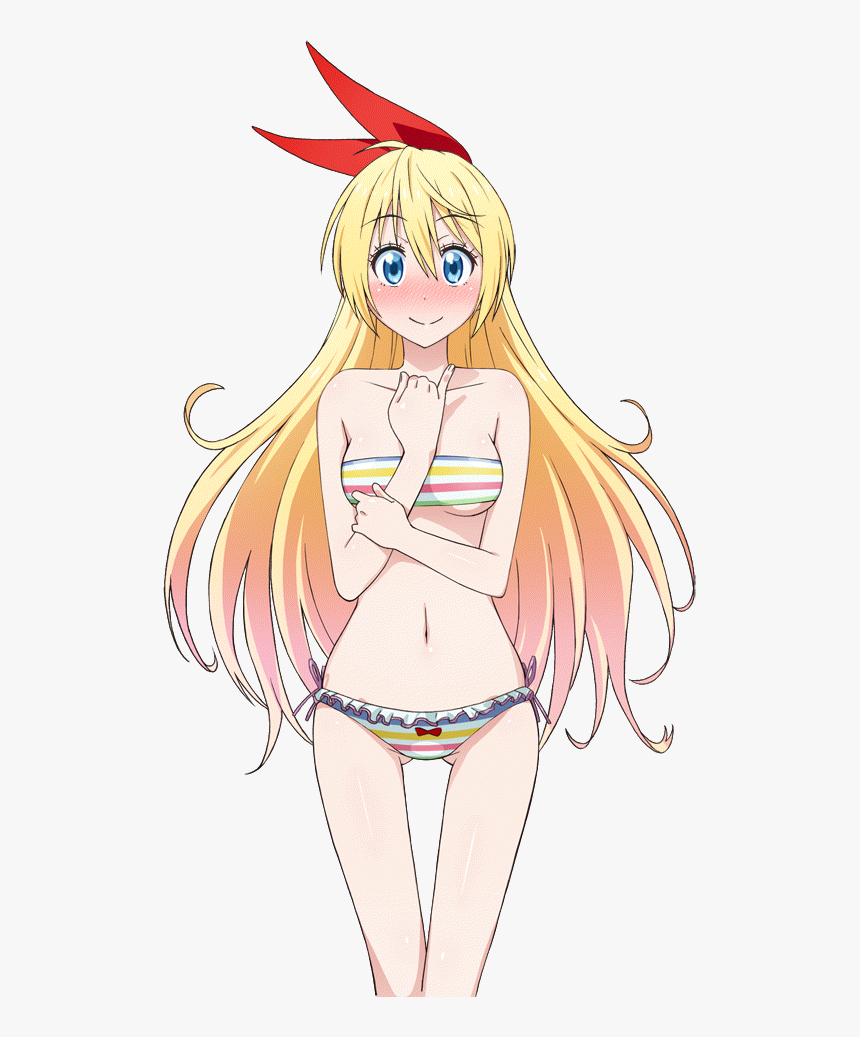 Anime,аниме,chitoge Kirisaki,anime Art,аниме Арт, Аниме-арт - Anime Girl With Blonde Hair Blushing, HD Png Download, Free Download