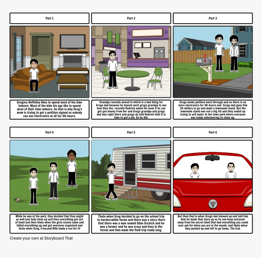 Diary Of A Wimpy Kid Old School Storyboard, HD Png Download, Free Download