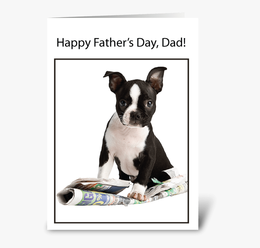 From Dog Father"s Day Newspaper Humor Greeting Card - Boyfriend Lover Happy Fathers Day, HD Png Download, Free Download