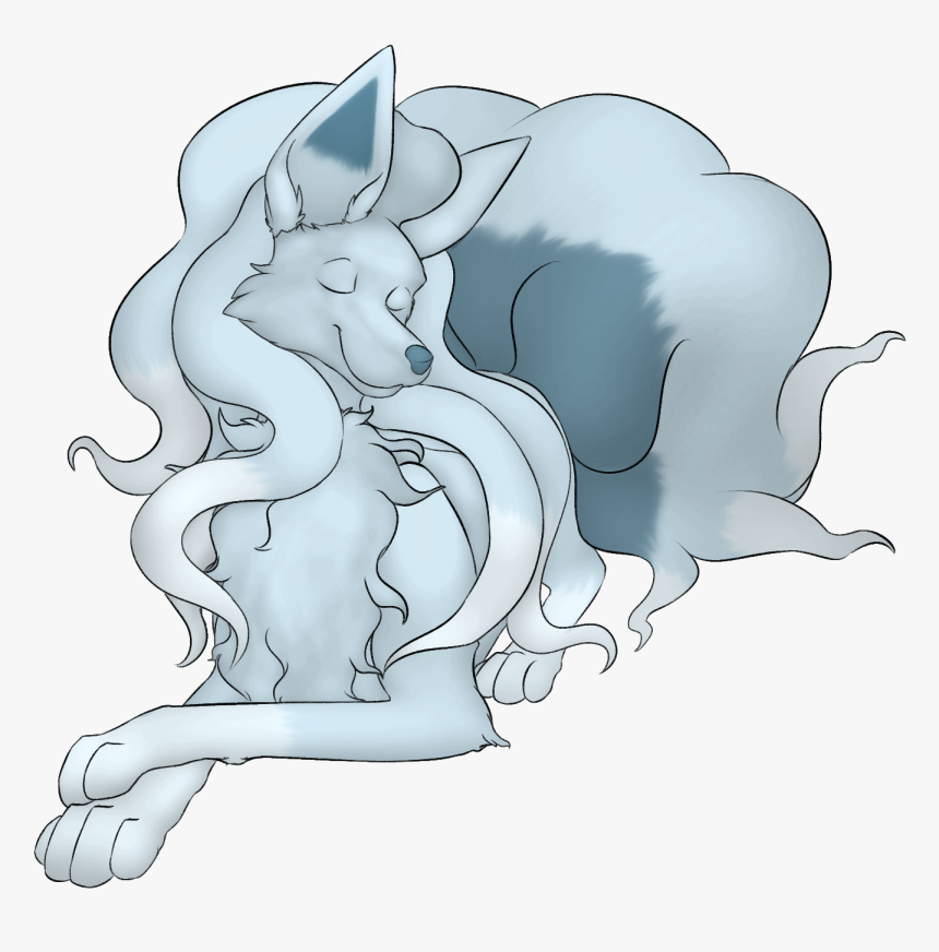 Alola Ninetales - Cartoon, HD Png Download, Free Download