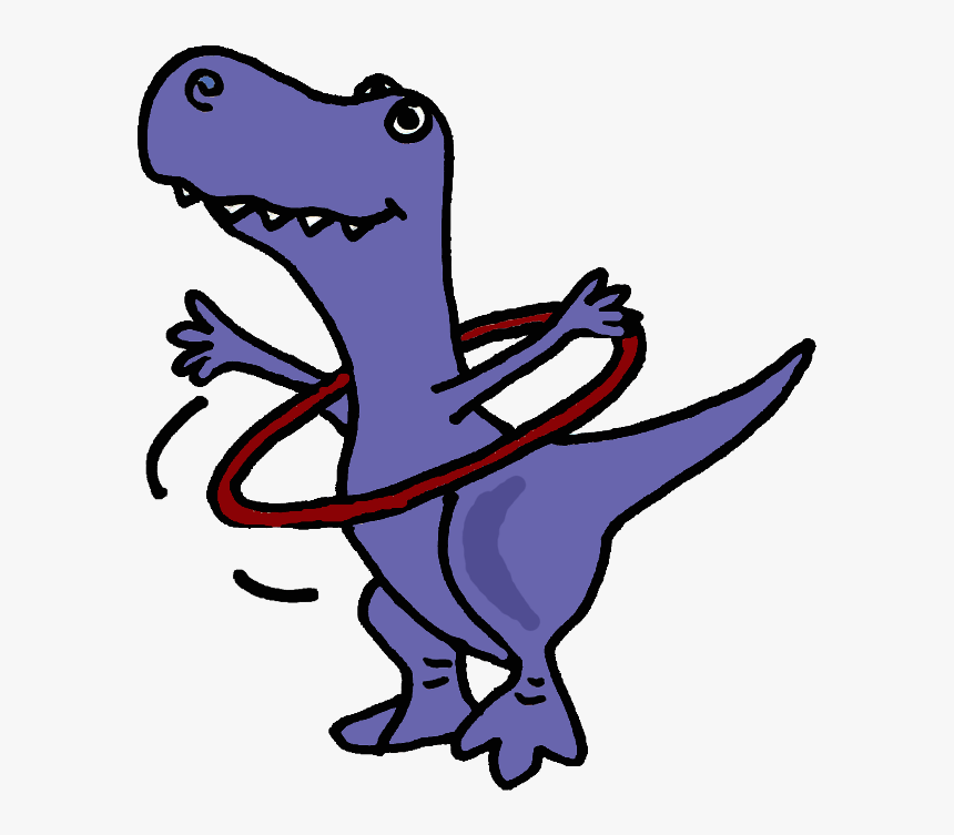 Dinosaur And Hula Hoop - Yoyo Cartoon, HD Png Download, Free Download