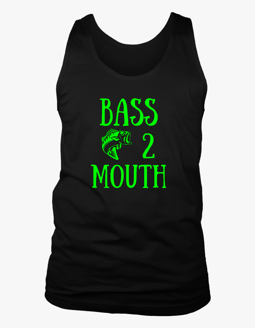 Bass 2 Mouth Men"s Funny Bass Fishing Shirt - Active Tank, HD Png Download, Free Download