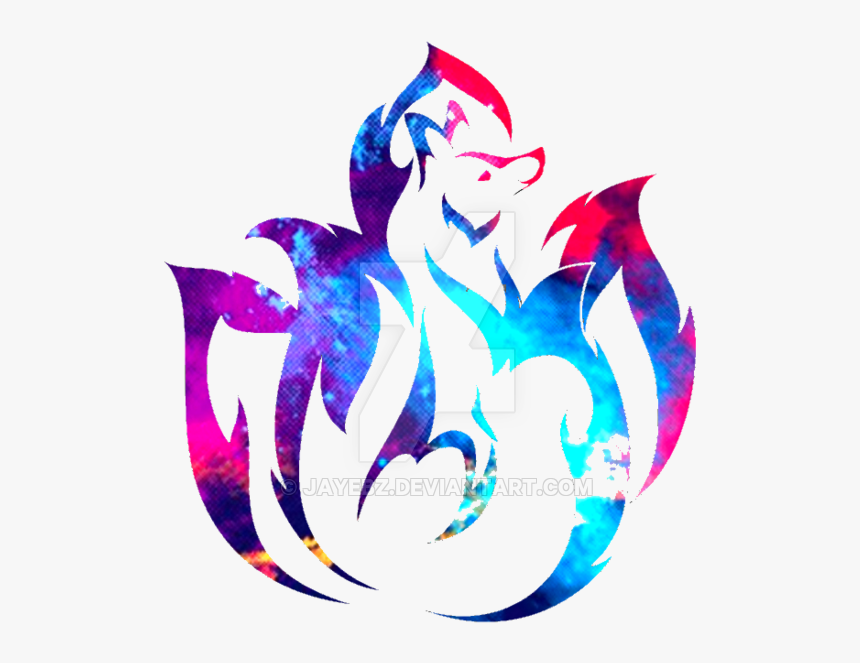 Cosmic Kitsune 2 By Jayebz-d9zjqhz - Kitsune Nine Tailed Fox Art, HD Png Download, Free Download