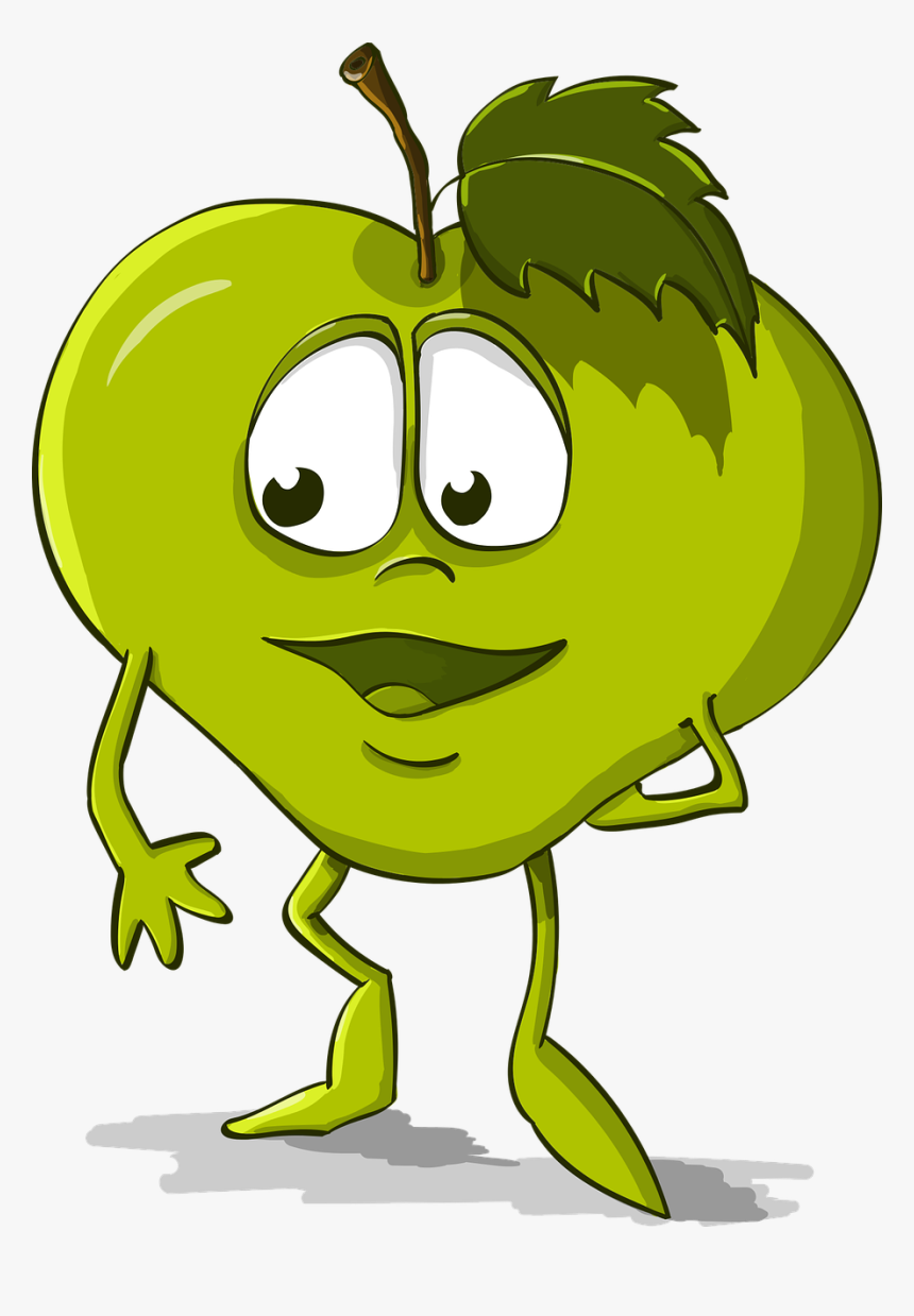 Apple Funny Kindness Free Photo - Gambar Apel Kartun Lucu, HD Png Download, Free Download