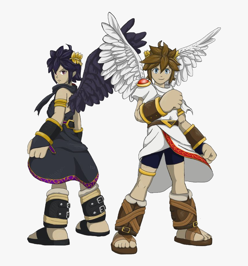 Pit And Dark Pit - Cartoon, HD Png Download, Free Download