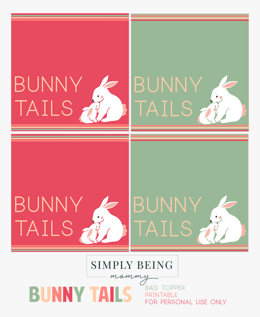 Bunny Tails Easter Printable - Cartoon, HD Png Download, Free Download