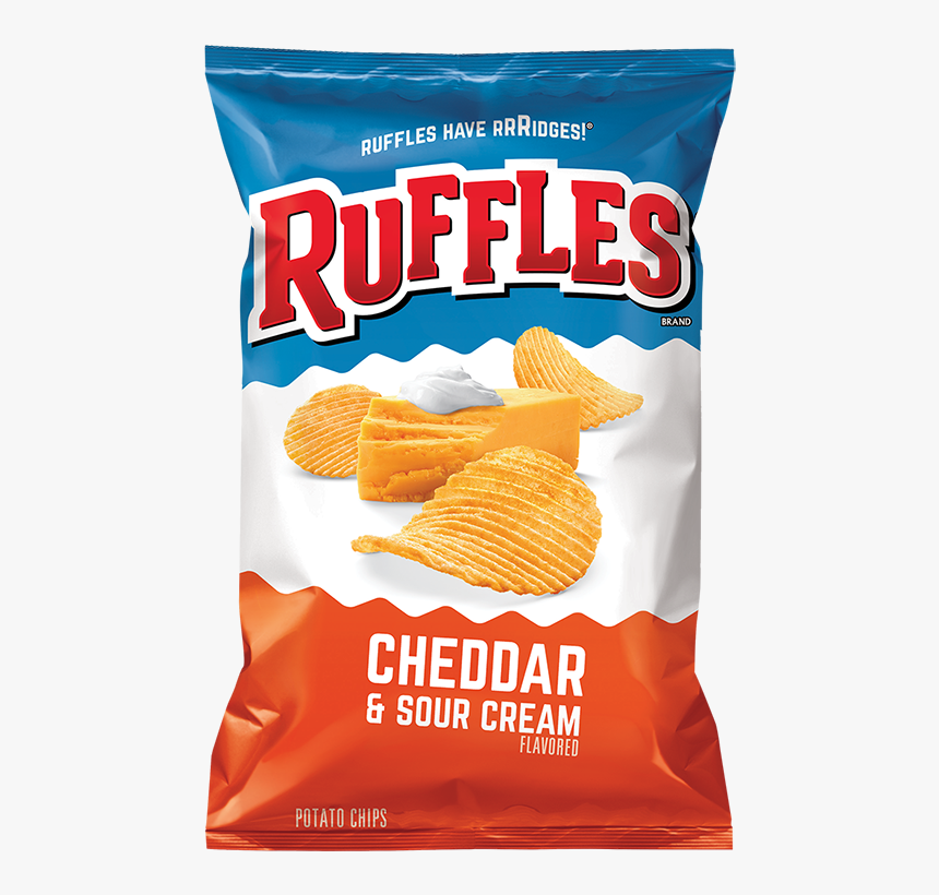 Ruffles® Cheddar & Sour Cream Flavored Potato Chips - Sour Cream And Cheddar Ruffles, HD Png Download, Free Download