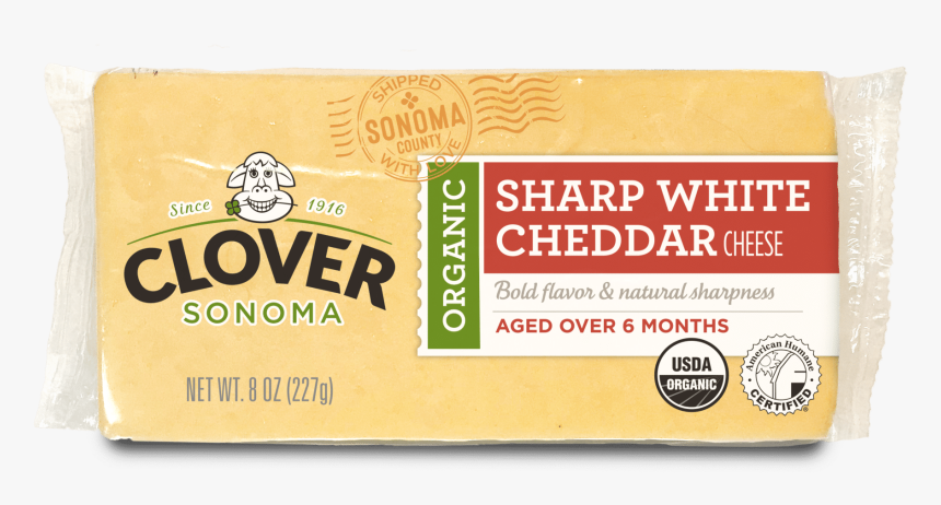 Organic Sharp White Cheddar Cheese 8oz Block - Food, HD Png Download, Free Download