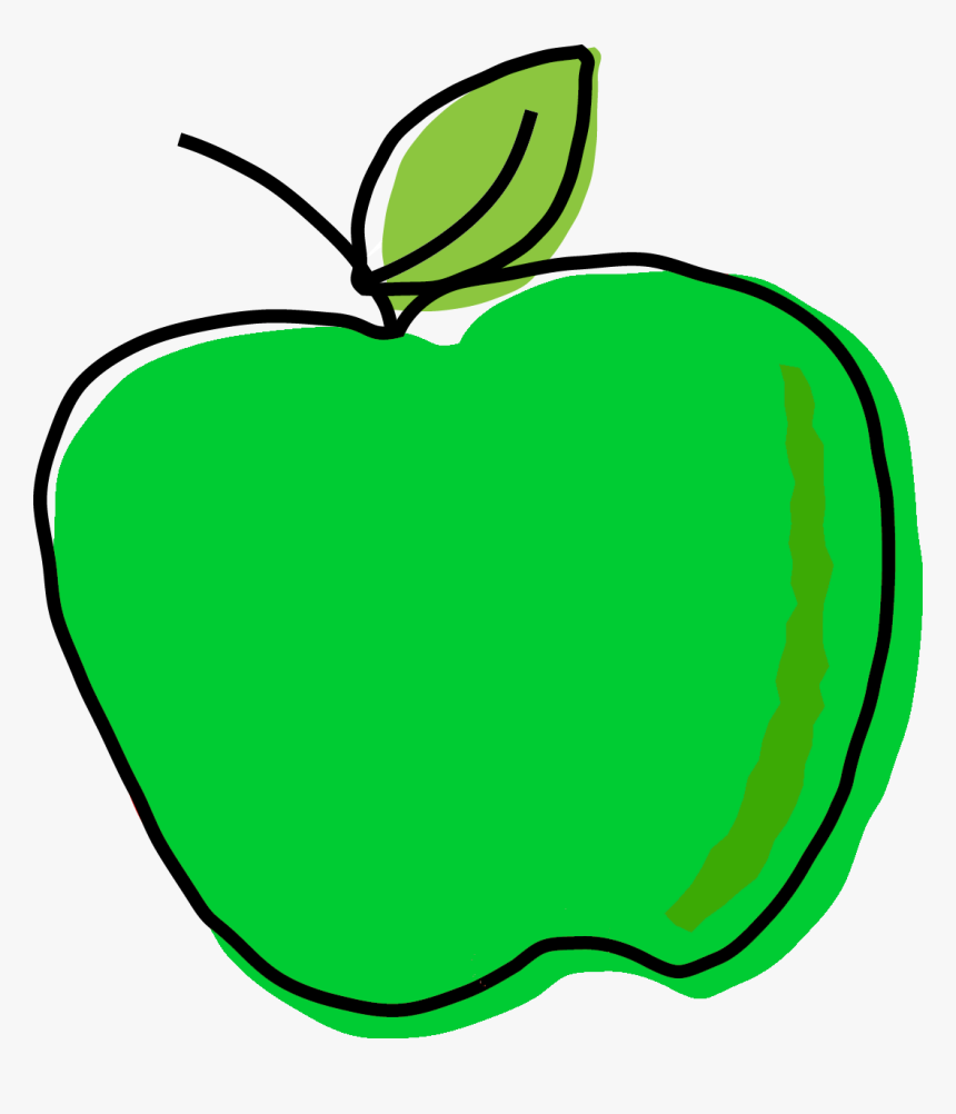 Clip Art Apple Fruit Food Healthy Diet - Green Apple Preschool, HD Png Download, Free Download
