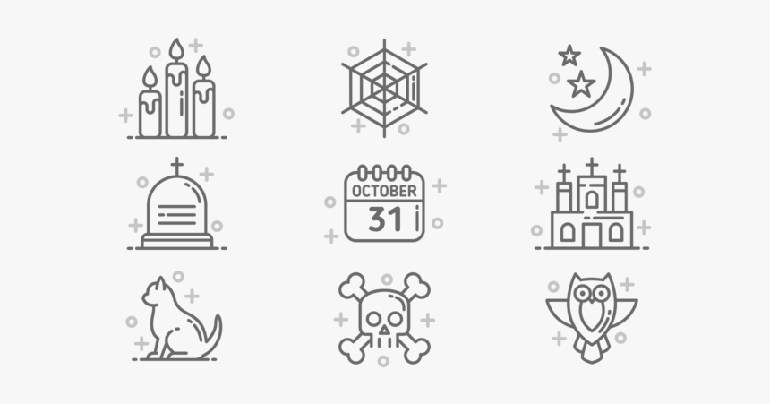 Halloween Icons Vector - Halloween Png Vector Icons, Transparent Png, Free Download