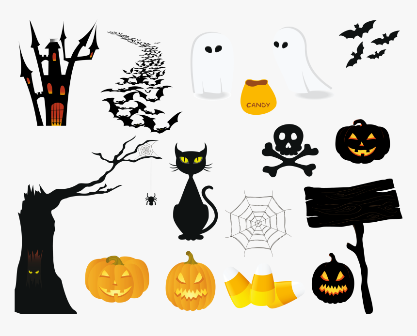 Clipart Halloween Icon - Halloween Clipart Set Transparent, HD Png Download, Free Download