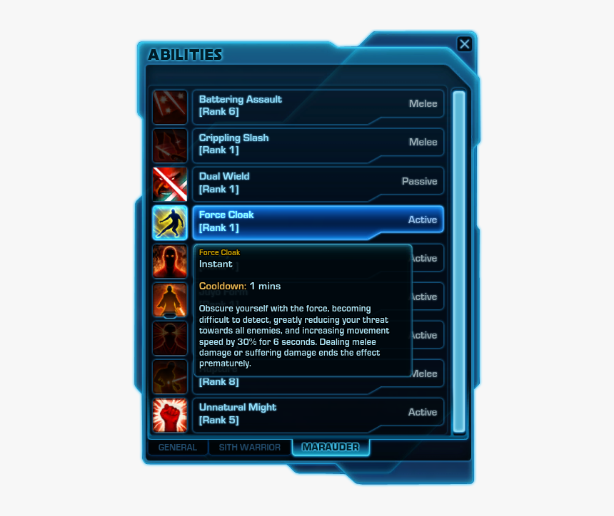 Swtor Rage Abilities, HD Png Download, Free Download