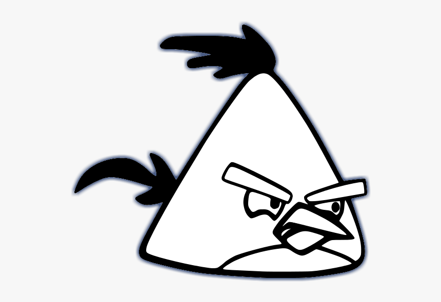 Yellow Bird Angry Birds Characters Black And White - Dibujos De Angry Birds Para Colorear, HD Png Download, Free Download