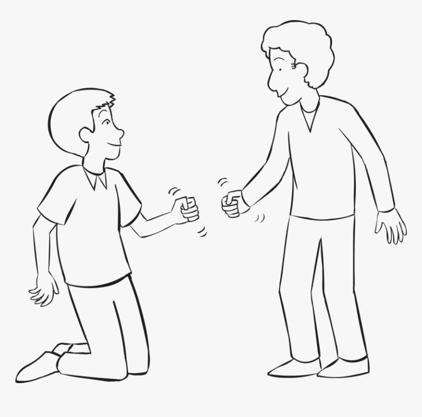 Two People Playing Rock Paper Scissors Five Lives - Rock Paper Scissors Drawing, HD Png Download, Free Download