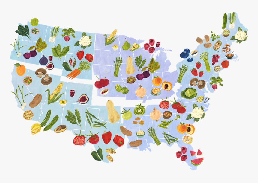 Fruit Map Of Us, HD Png Download, Free Download