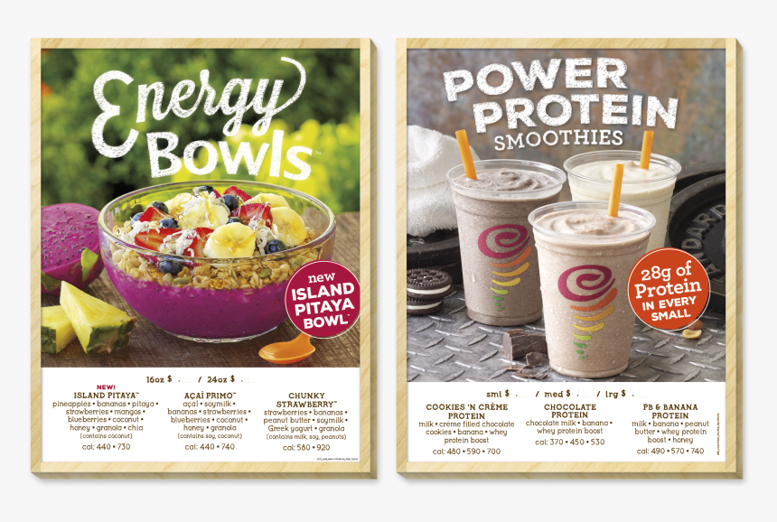 Jamba Juice Store Menu, HD Png Download, Free Download