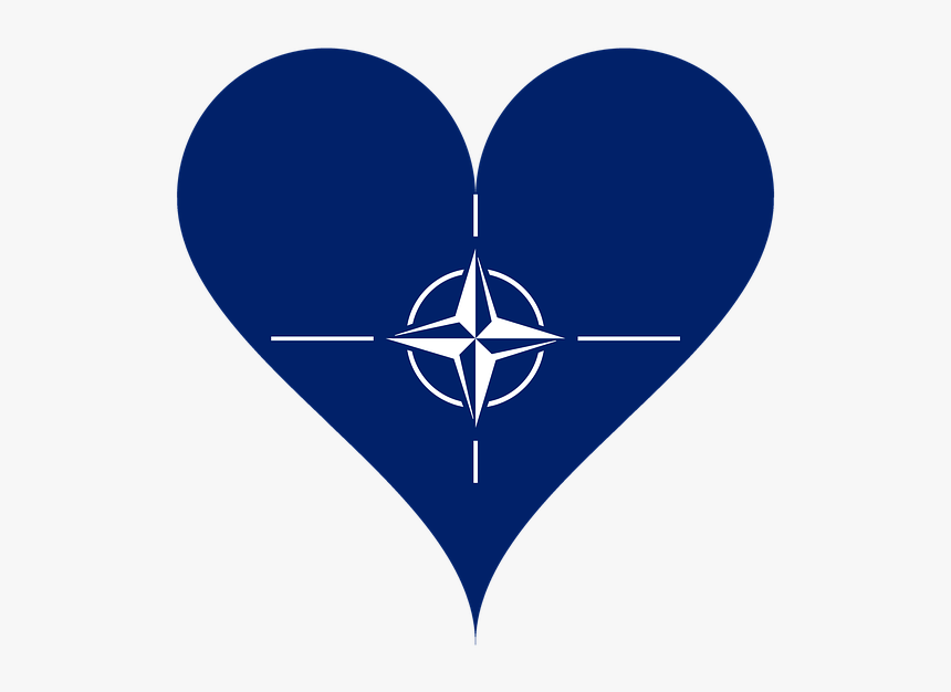 Love, Heart, Nato, Flag, Logo, Blue, White - Nato Flag, HD Png Download, Free Download