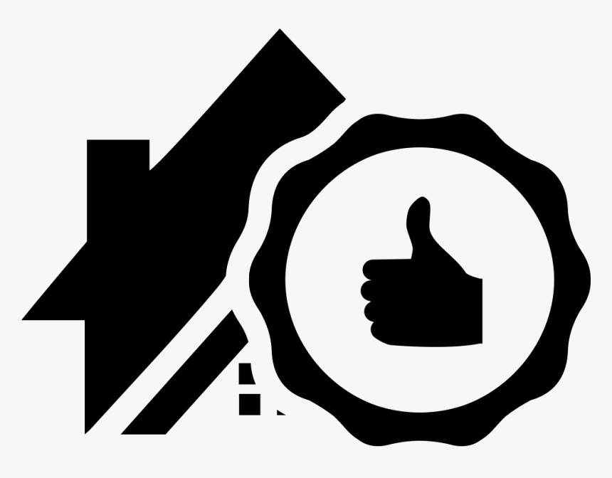Thumb Up Real Estate Symbol On A House - Real Estate Deal Icon, HD Png Download, Free Download