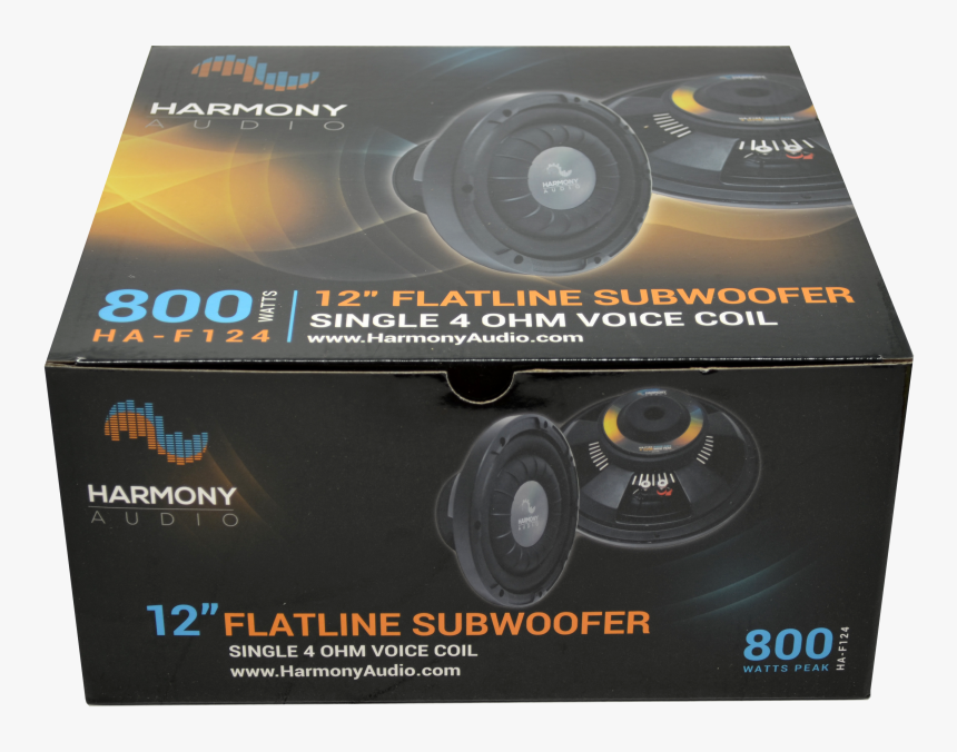 Harmony Audio Ha-f124 Car Stereo Flatline Series 800 - Harmony Audio Subwoofer, HD Png Download, Free Download