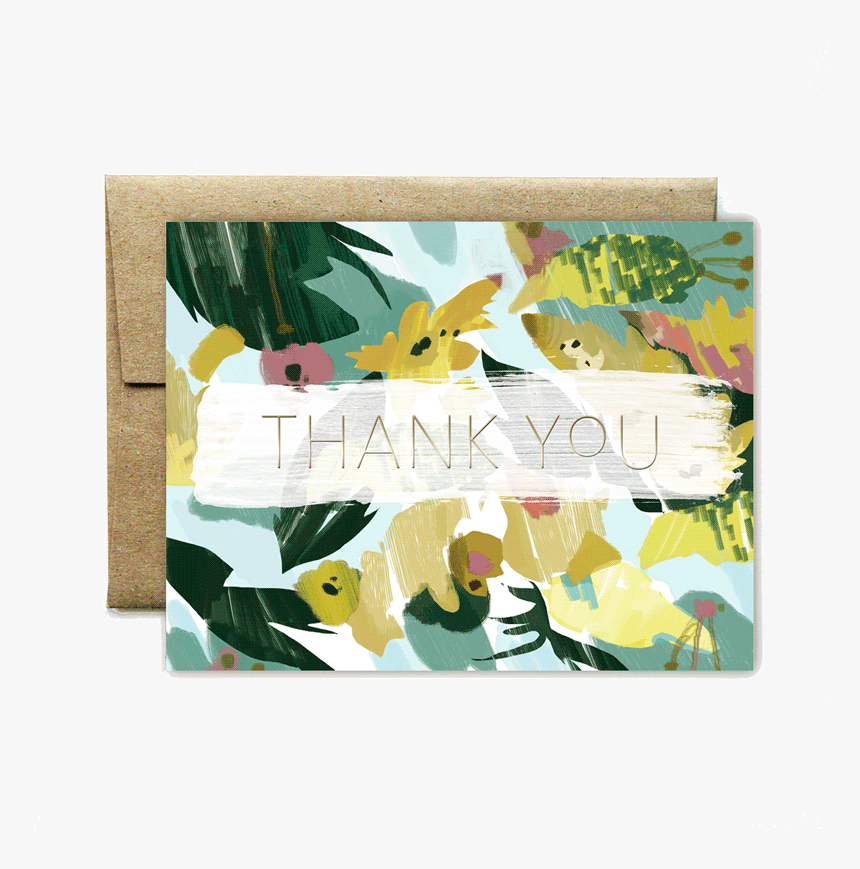 Foil Yellow Floral Thank You Card - Still Life, HD Png Download, Free Download