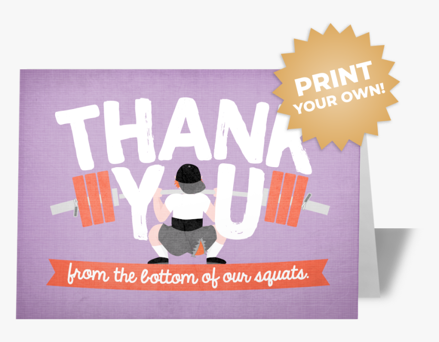 Thank You Card Fitness, HD Png Download, Free Download